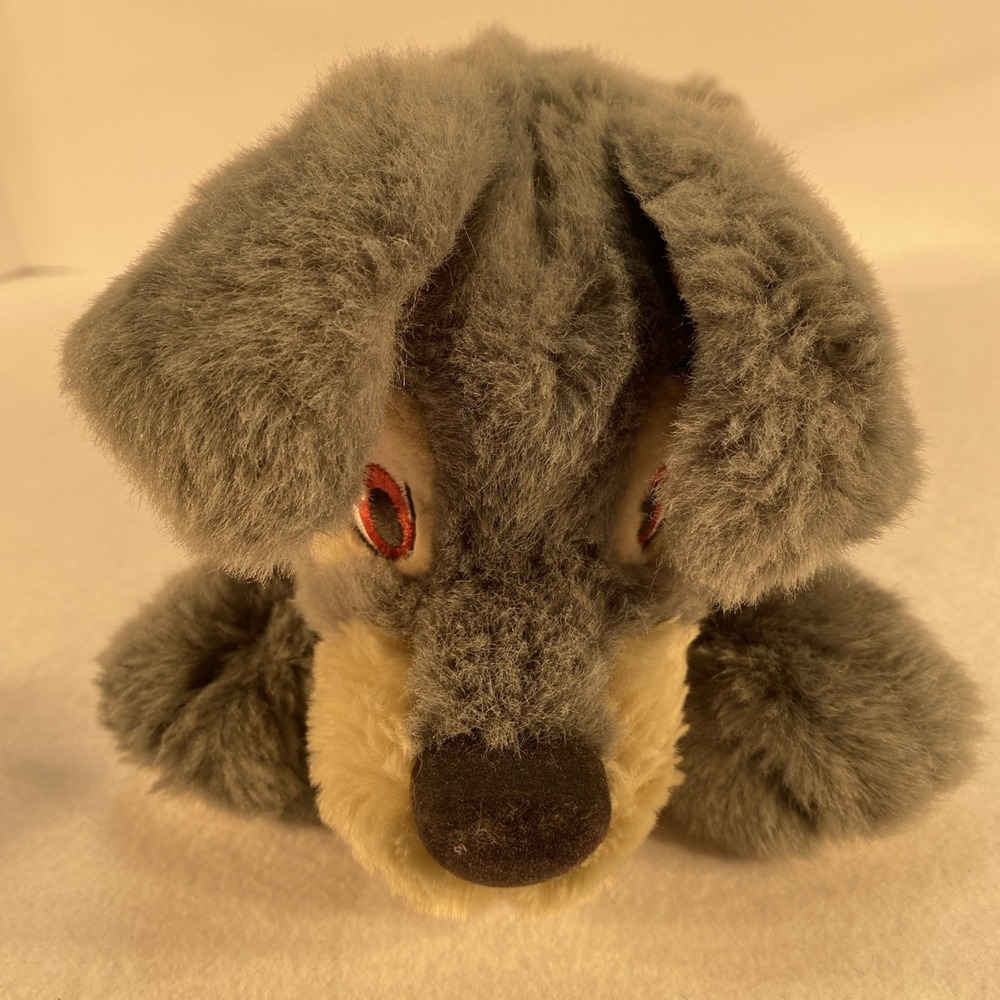 Disney‎ Store Tramp Plush 13" Lady and the Tramp Gray Dog Stuffed Animal Laying - Picture 2 of 12